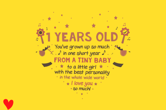1st Birthday Daughter Decoration Graphics