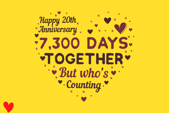 CELEBRATE 20TH ANNIVERSARY GIFT Graphics for Crafts