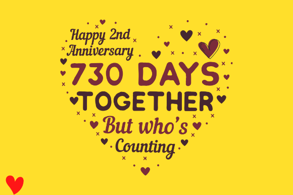 CELEBRATE 2ND WEDDING ANNIVERSARY Graphics for Crafts