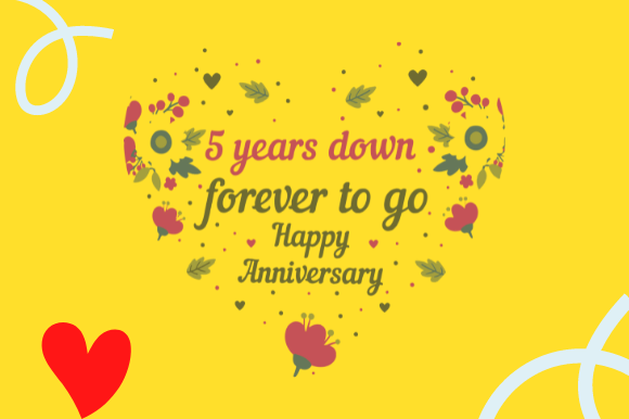 Funny 5th Wedding Anniversary Graphics for Crafts