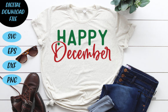 Happy December SVG Cut Files