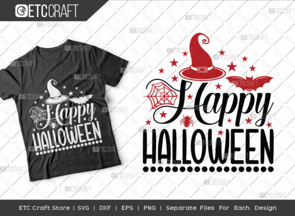 Happy Halloween SVG Cut File Spider: Graphics for Crafts & Content
