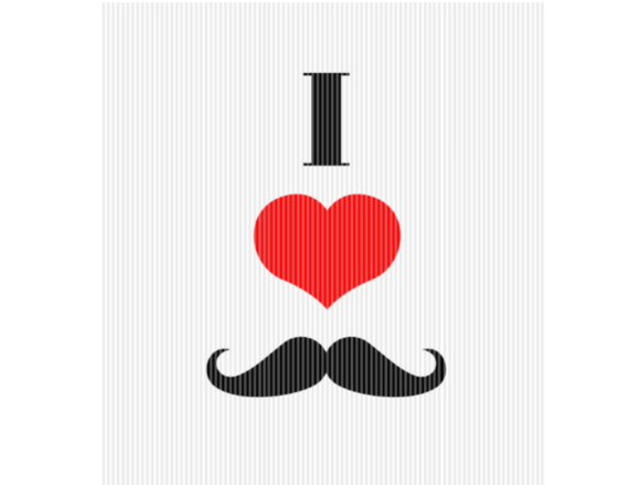 I Love Dad Mustache Graphic for Crafts