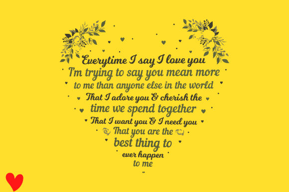 I LOVE YOU PLAQUE HEART SPECIAL GIFT Graphics
