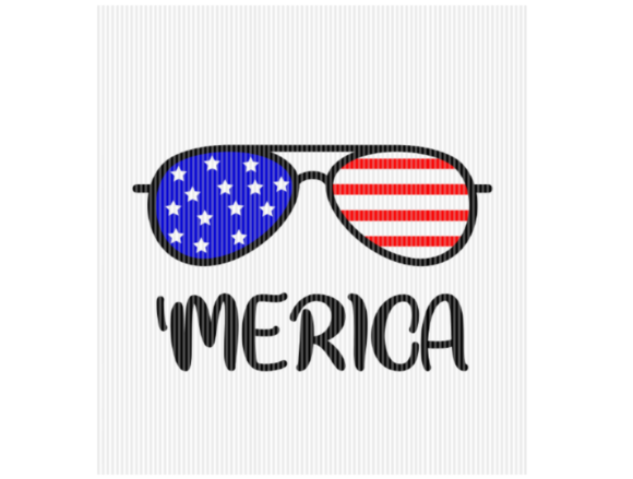 Merica Fourth of July Patriotic Graphic: Graphics and Crafts for Editorial Design