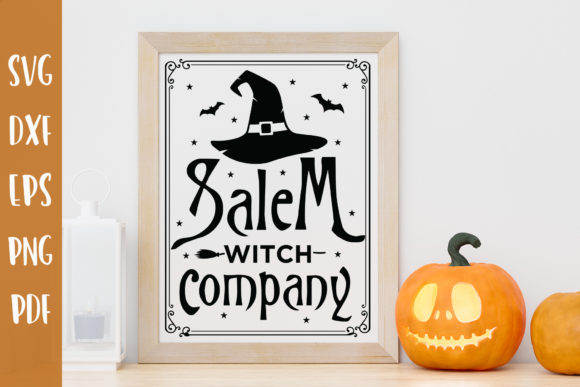 Salem Witch Company Halloween Sign SVG: Graphics & Crafts