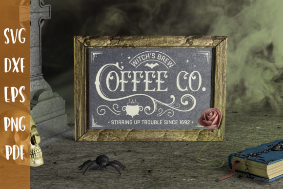 Witch s Brew Coffee Co Halloween SVG: Graphics for Crafts